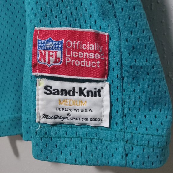 Vintage 80s Miami Dolphins Dan Marino NFL Sand-Knit Macregor Made in USA Jersey - Picture 3 of 4